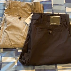 2 pair Banana Republican flat front pants